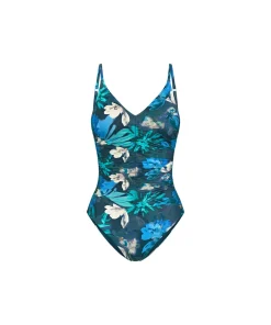Triumph Badedragter<M025 TURQUOISE - DARK COMBINAT - Summer Fleur Badedragt