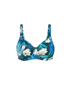 Triumph Bikinier<M025 TURQUOISE - DARK COMBINAT - Summer Fleur Bikini Top W