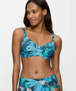 Triumph Bikinier<M025 TURQUOISE - DARK COMBINAT - Summer Fleur Bikini Top W