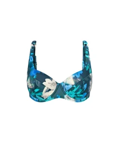 Triumph Bikinier<M025 TURQUOISE - DARK COMBINAT - Summer Fleur Bikini Top W