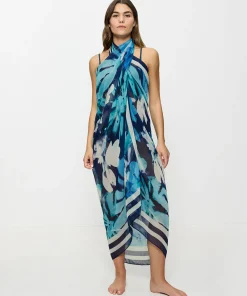 Triumph Strandtøj<M025 TURQUOISE - DARK COMBINAT - Beach Mywear Pareo