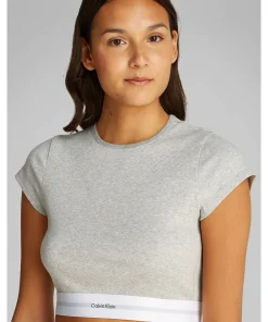 Calvin Klein Top/ Loungeshirt/ Pyjamas<P7A GREY HEATHER - Cotton Stretch Rib S/S T-Shirt