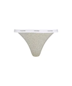 Calvin Klein Trusser<P7A GREY HEATHER - Cotton Strch Rib Mpp Tanga