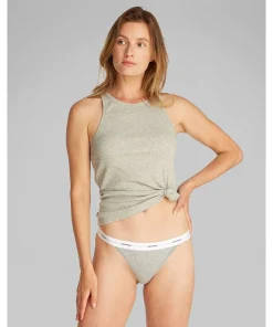 Calvin Klein Trusser<P7A GREY HEATHER - Cotton Strch Rib Mpp Thong