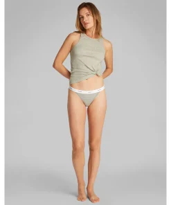 Calvin Klein Trusser<P7A GREY HEATHER - Cotton Strch Rib Mpp Thong