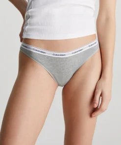 Calvin Klein Trusser<P7A GREY HEATHER - Icon Logo Thong