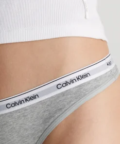 Calvin Klein Trusser<P7A GREY HEATHER - Icon Logo Thong