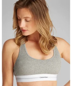 Calvin Klein Bh'er<P7A GREY HEATHER - Modal Rib Bralette