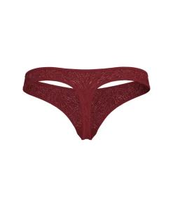 Calvin Klein Trusser<POH SYRAH - Sheer Marq Lace Coordinate Thong