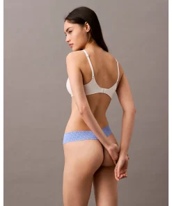 Calvin Klein Trusser<PWB GLACIER - Logo Lace Trim Thong