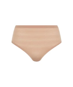 Chantelle Undertøj|Trusser<00Q CLAY NUDE - Softstretch Stripes High Waist Thong