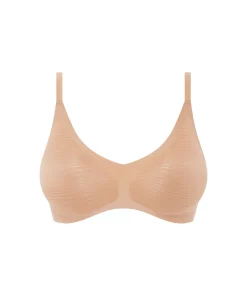 Chantelle Undertøj|Bh'er<00Q CLAY NUDE - Softstretch Stripes Bralette Padded