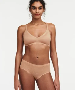 Chantelle Undertøj|Bh'er<00Q CLAY NUDE - Softstretch Stripes Bralette Padded