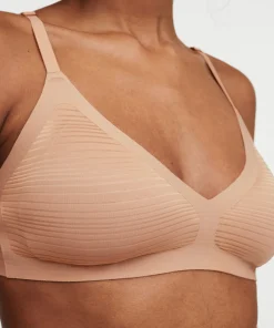 Chantelle Undertøj|Bh'er<00Q CLAY NUDE - Softstretch Stripes Bralette Padded
