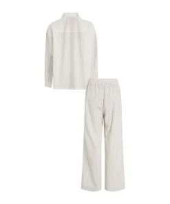 Calvin Klein Top/ Loungeshirt/ Pyjamas<QG8 STEADY STRIPE_IVORY - Cotton Poplin Sleep Set