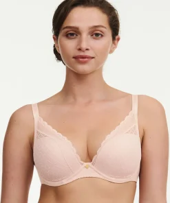 Chantelle Bh'er<0RG SOFT PINK - Norah Chic Plunge T-shirt Bra