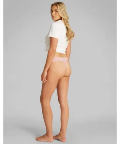 Calvin Klein Trusser<SQL BUFF PINK - Logo Lace Trim Thong