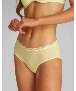 Calvin Klein Trusser<SYC PALE LIME YELLOW - Mf Stretch W Lace Hipster