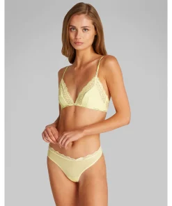Calvin Klein Trusser<SYC PALE LIME YELLOW - Mf Stretch W Lace Thong