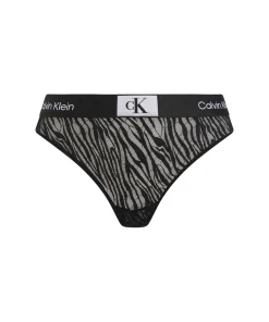 Calvin Klein Trusser<UB1 BLACK - 1996 Animal Lace Thongs