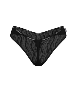 Calvin Klein Trusser<UB1 BLACK - Allover Lace Thong