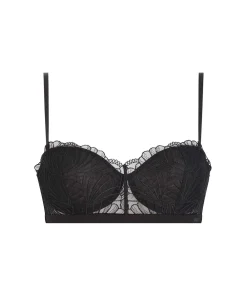 Calvin Klein Bh'er<UB1 BLACK - Ck Black Embroidery Strapless