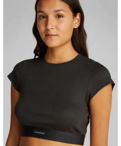 Calvin Klein Top/ Loungeshirt/ Pyjamas<UB1 BLACK - Cotton Stretch Rib S/S T-Shirt