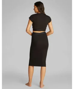 Calvin Klein Top/ Loungeshirt/ Pyjamas<UB1 BLACK - Cotton Stretch Rib Other L&S Bottoms