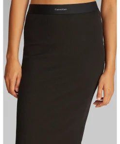 Calvin Klein Top/ Loungeshirt/ Pyjamas<UB1 BLACK - Cotton Stretch Rib Other L&S Bottoms