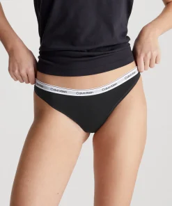 Calvin Klein Trusser<UB1 BLACK - Icon Logo Thong