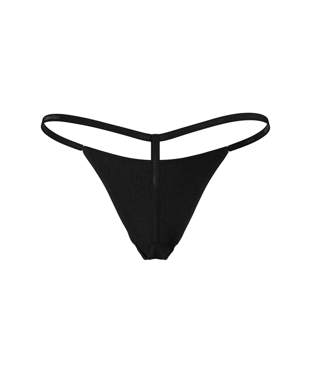 Calvin Klein Trusser<UB1 BLACK - Ideal Cotton Thong