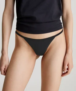 Calvin Klein Trusser<UB1 BLACK - Ideal Cotton Thong