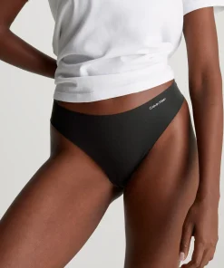Calvin Klein Trusser<UB1 BLACK - Invisibles Cotton Thong