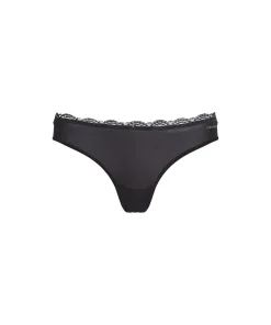 Calvin Klein Trusser<UB1 BLACK - Mf Stretch W Lace Thong