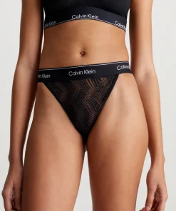 Calvin Klein Trusser<UB1 BLACK - Modern Lace Coordinate Thong