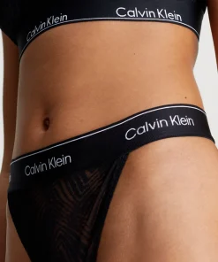 Calvin Klein Trusser<UB1 BLACK - Modern Lace Coordinate Thong