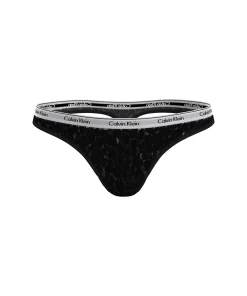 Calvin Klein Trusser<UB1 BLACK - Modern Logo W/ Lace Thong