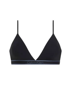 Calvin Klein Bh'er<UB1 BLACK W/ INK LOGO - Tonal Logo Cotton Triangle