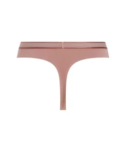 Calvin Klein Trusser<VLZ RED GRAPE W/ APPLE BUTTER - Tonal Logo Cotton Coordinate Thong