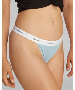 Calvin Klein Trusser<VZC LILAC QUARTZ - Cotton Strch Rib Mpp Thong