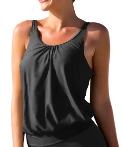 Wiki Tankinier|Bikinier<W099 BLACK - Bikini Tops Tankini Top