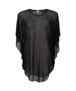 Wiki Strandtøj<W099 BLACK - Swimwear Beach Poncho