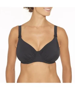 Wiki Bikinier<W099 BLACK - Swimwear Full Cup Bikini Top