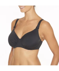 Wiki Bikinier<W099 BLACK - Swimwear Full Cup Bikini Top