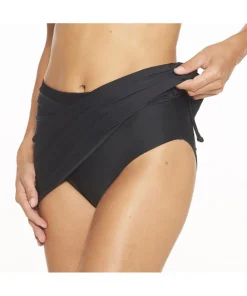 Wiki Bikinier<W099 BLACK - Swimwear Skirted brief