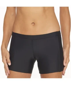 Wiki Bikinier<W099 BLACK - Swimwear Swim Panty With Leg