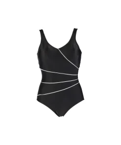 Wiki Protesebadetøj|Badedragter<W102 BLACK/WHITE - Bianca Classic+ Swimsuit Daniella Classic