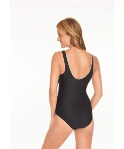 Wiki Protesebadetøj|Badedragter<W102 BLACK/WHITE - Bianca Classic+ Swimsuit Daniella Classic