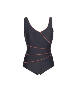 Wiki Protesebadetøj|Badedragter<W114 GRAPHITE/CORAL - Bianca Classic+ Swimsuit Daniella Classic