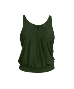Wiki Tankinier<W076 OLIVE - Bikini Tops Tankini Top